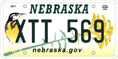 NE license plate XTT569