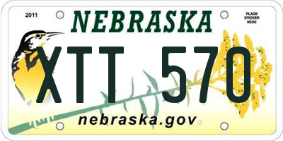 NE license plate XTT570