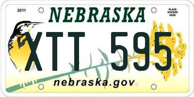 NE license plate XTT595