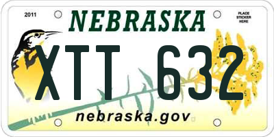 NE license plate XTT632