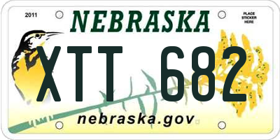 NE license plate XTT682