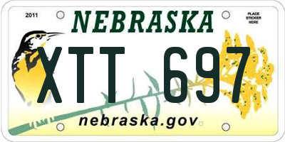 NE license plate XTT697