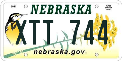 NE license plate XTT744