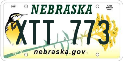 NE license plate XTT773