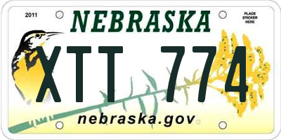 NE license plate XTT774