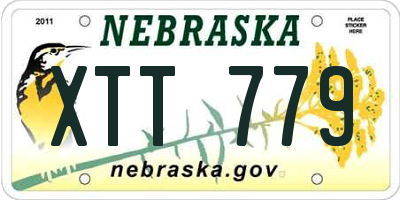 NE license plate XTT779