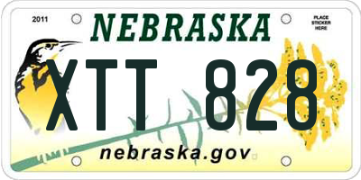 NE license plate XTT828