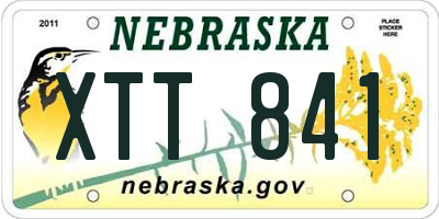 NE license plate XTT841