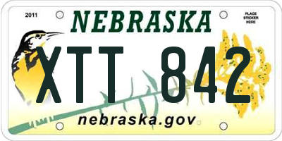 NE license plate XTT842
