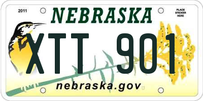 NE license plate XTT901