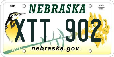 NE license plate XTT902