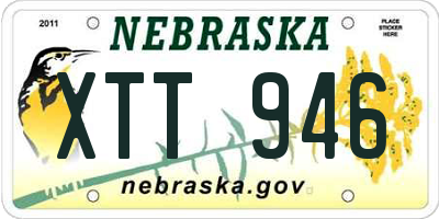 NE license plate XTT946