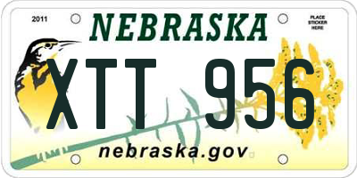 NE license plate XTT956