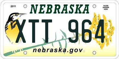 NE license plate XTT964