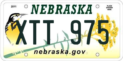 NE license plate XTT975