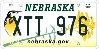 NE license plate XTT976