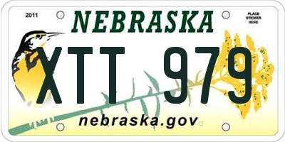 NE license plate XTT979