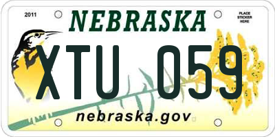 NE license plate XTU059