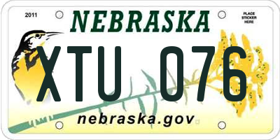 NE license plate XTU076