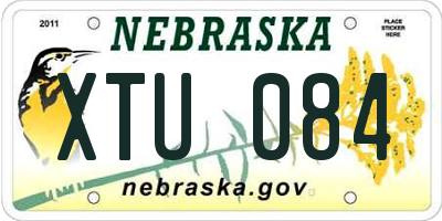 NE license plate XTU084