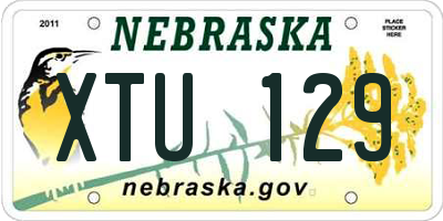 NE license plate XTU129