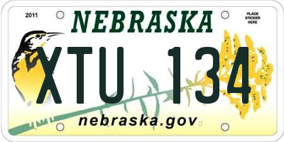 NE license plate XTU134