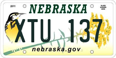 NE license plate XTU137