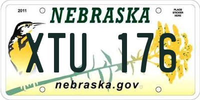 NE license plate XTU176