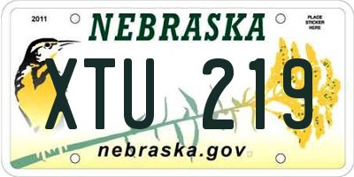 NE license plate XTU219