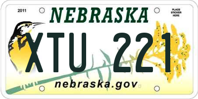 NE license plate XTU221