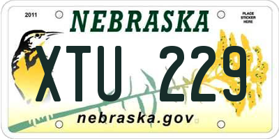 NE license plate XTU229