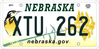 NE license plate XTU262