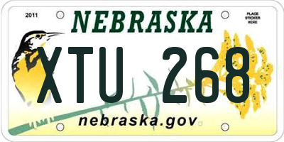NE license plate XTU268
