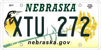 NE license plate XTU272