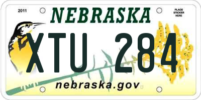 NE license plate XTU284