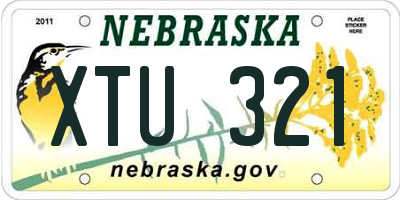 NE license plate XTU321