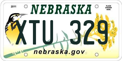 NE license plate XTU329