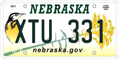 NE license plate XTU331
