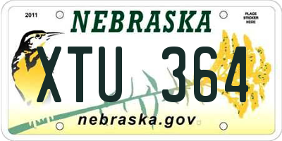 NE license plate XTU364