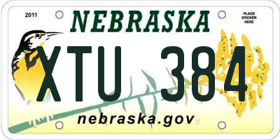 NE license plate XTU384