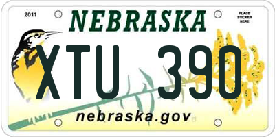 NE license plate XTU390