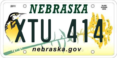NE license plate XTU414