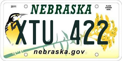 NE license plate XTU422