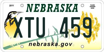 NE license plate XTU459