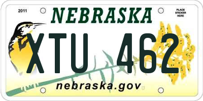 NE license plate XTU462