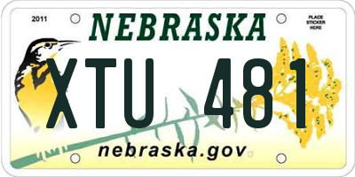 NE license plate XTU481