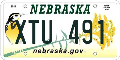 NE license plate XTU491