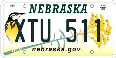 NE license plate XTU511