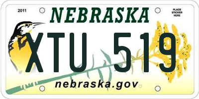 NE license plate XTU519