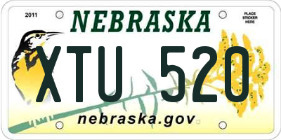 NE license plate XTU520